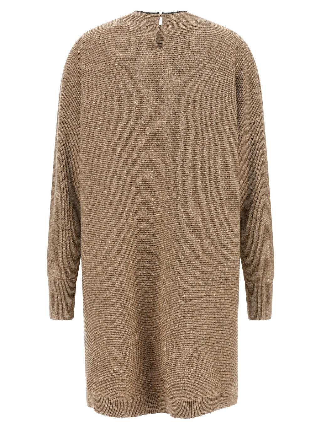 Brunello Cucinelli Beige Virgin Wool Short Dress