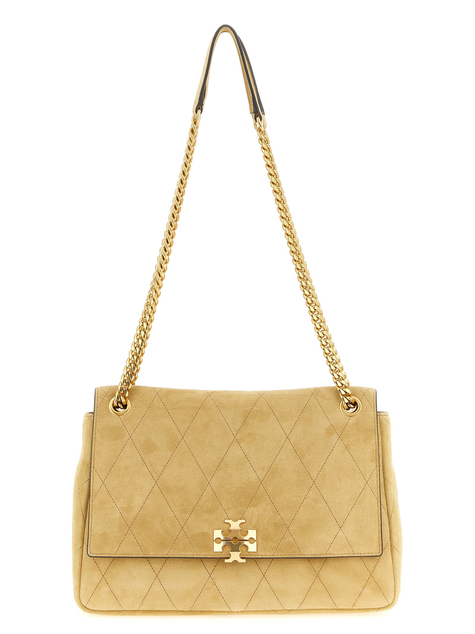 Tory Burch Beige Calfskin Shoulder Bag
