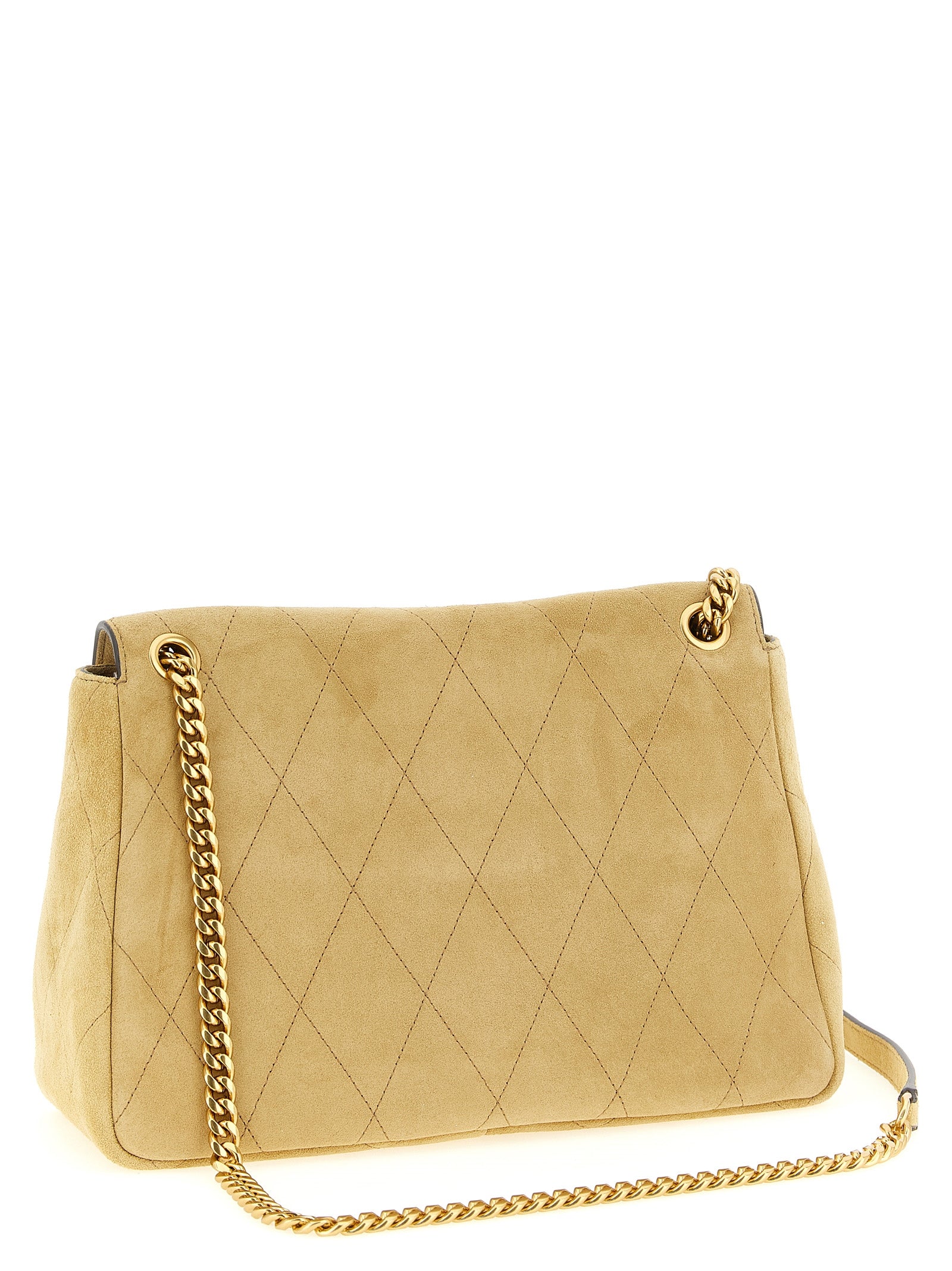 Tory Burch Beige Calfskin Shoulder Bag