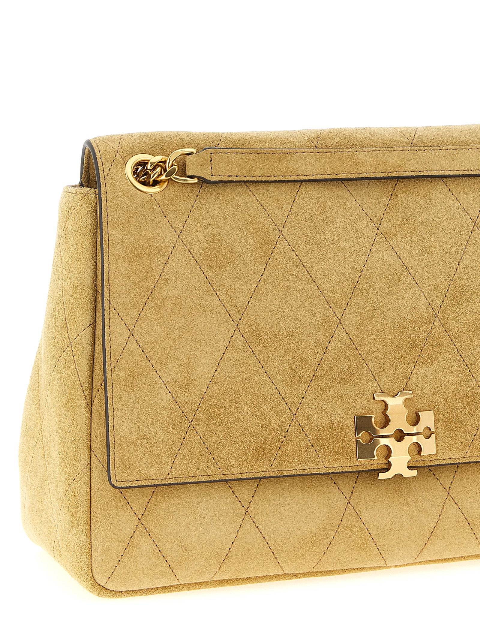 Tory Burch Beige Calfskin Shoulder Bag