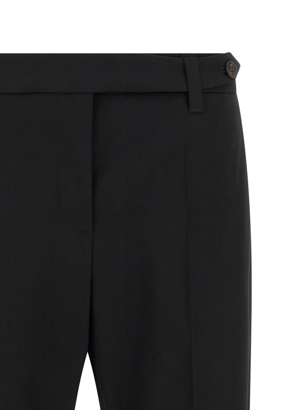 Brunello Cucinelli Black Virgin Wool Dress Pants