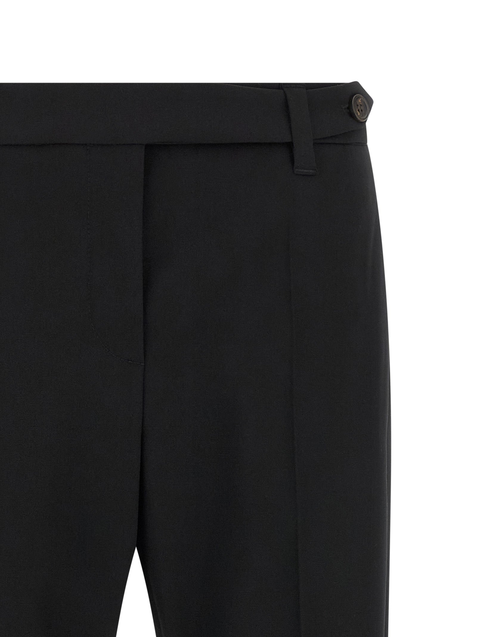 Brunello Cucinelli Black Virgin Wool Dress Pants
