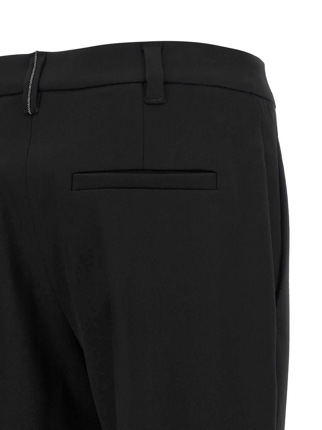 Brunello Cucinelli Black Virgin Wool Dress Pants