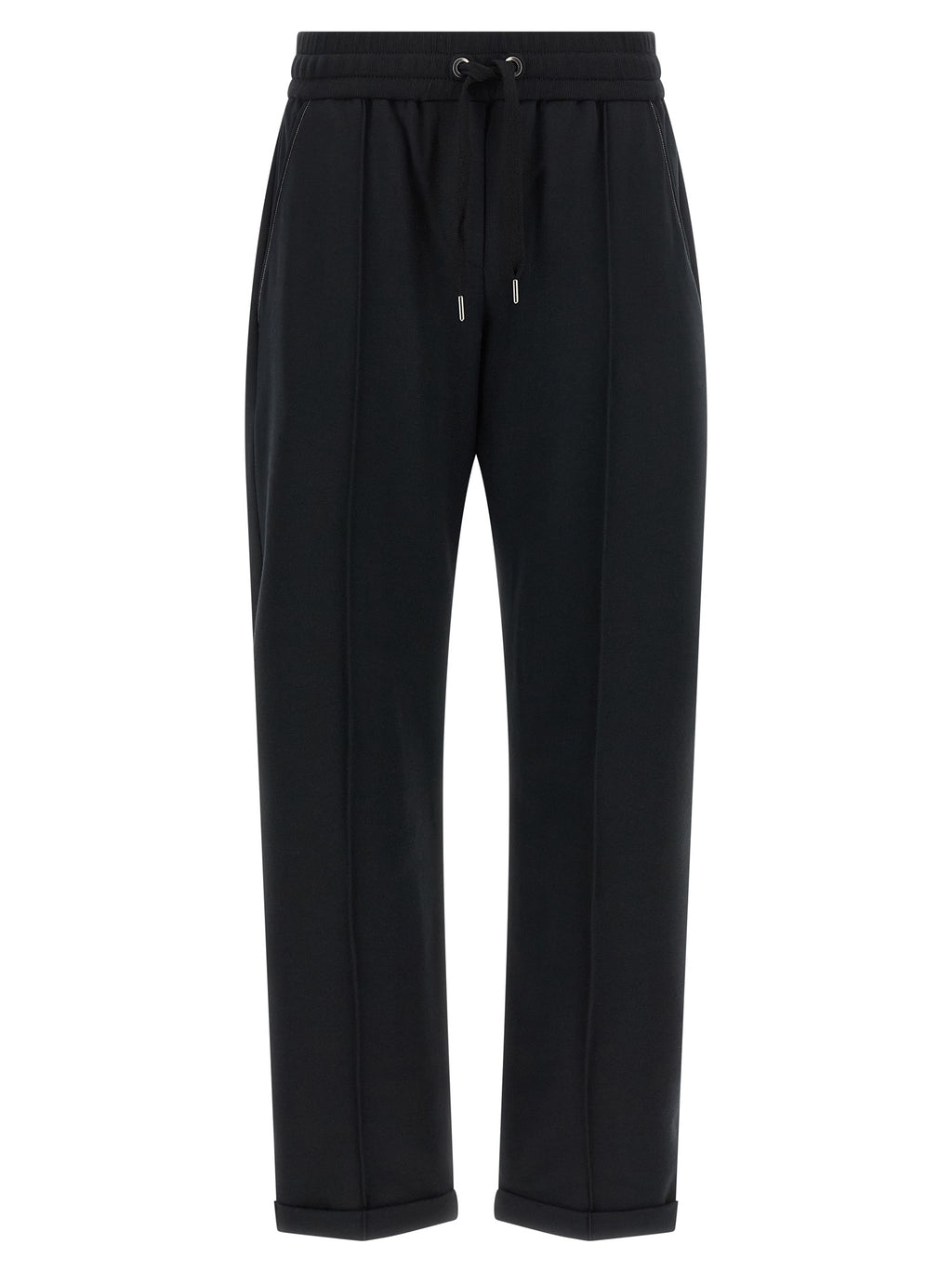 Brunello Cucinelli Black Cotton Joggers (Workout Pants)