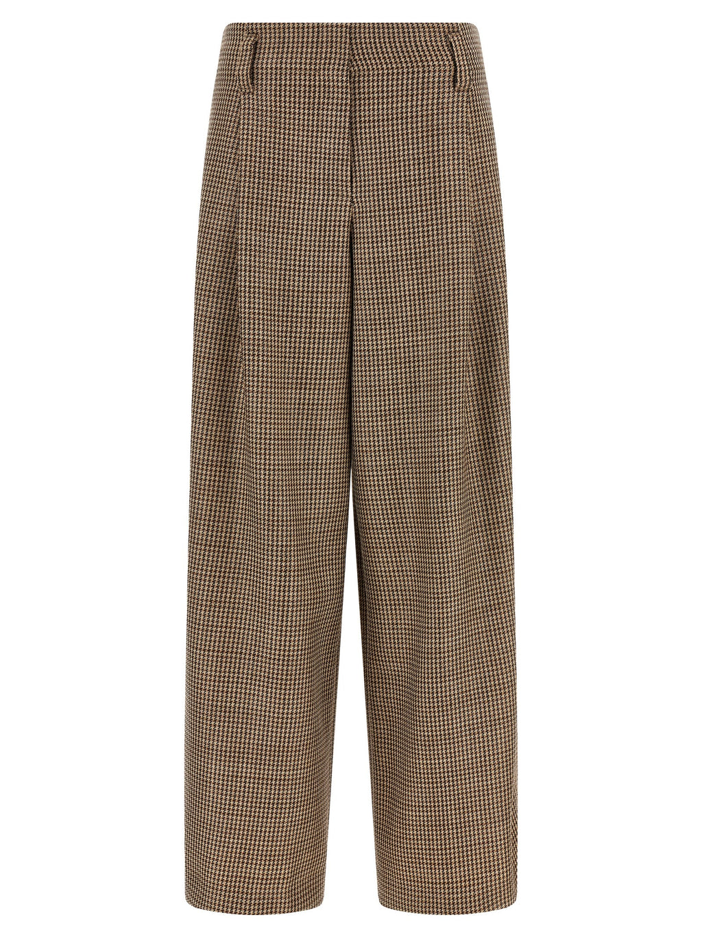 Brunello Cucinelli Brown Virgin Wool Flared Pants