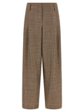 Brunello Cucinelli Brown Virgin Wool Flared Pants