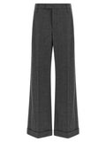 Brunello Cucinelli Gray Virgin Wool Casual Pants