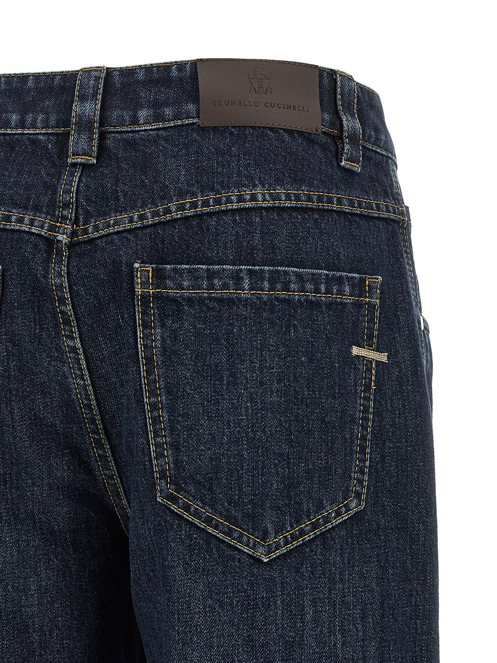 Brunello Cucinelli Blue Cotton Straight-Leg Jeans