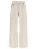 Brunello Cucinelli Beige Cotton Athletic Pants