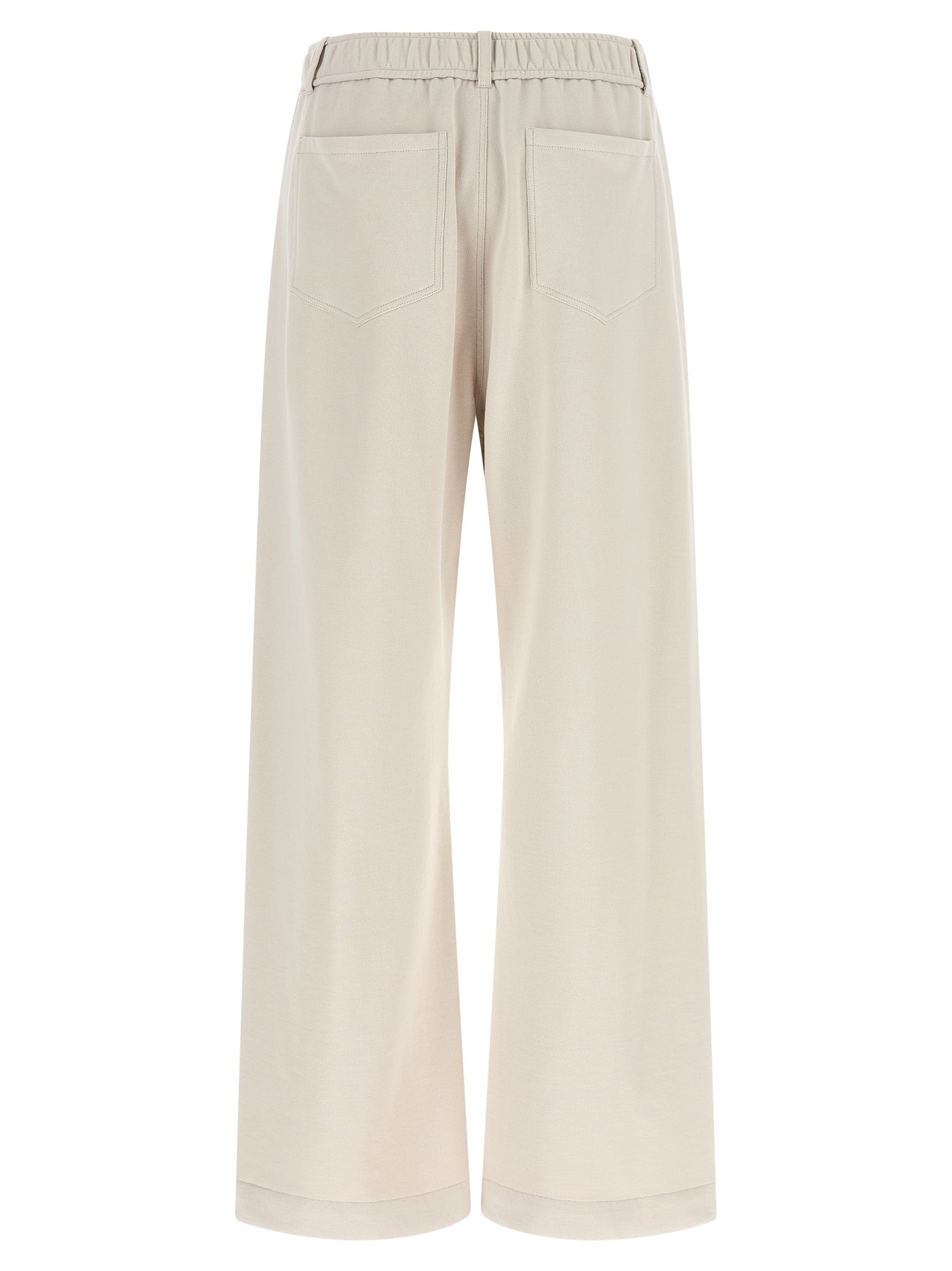 Brunello Cucinelli Beige Cotton Athletic Pants