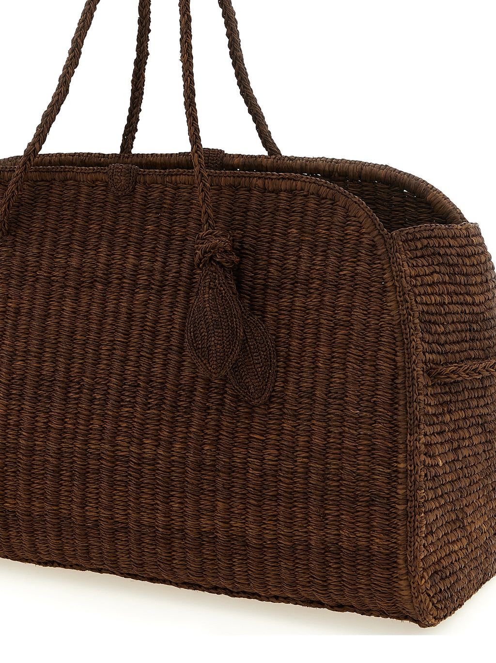 Jacquemus Brown Raffia Tote Bag