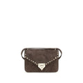 Valentino Garavani Brown Suede Leather Shoulder Bag