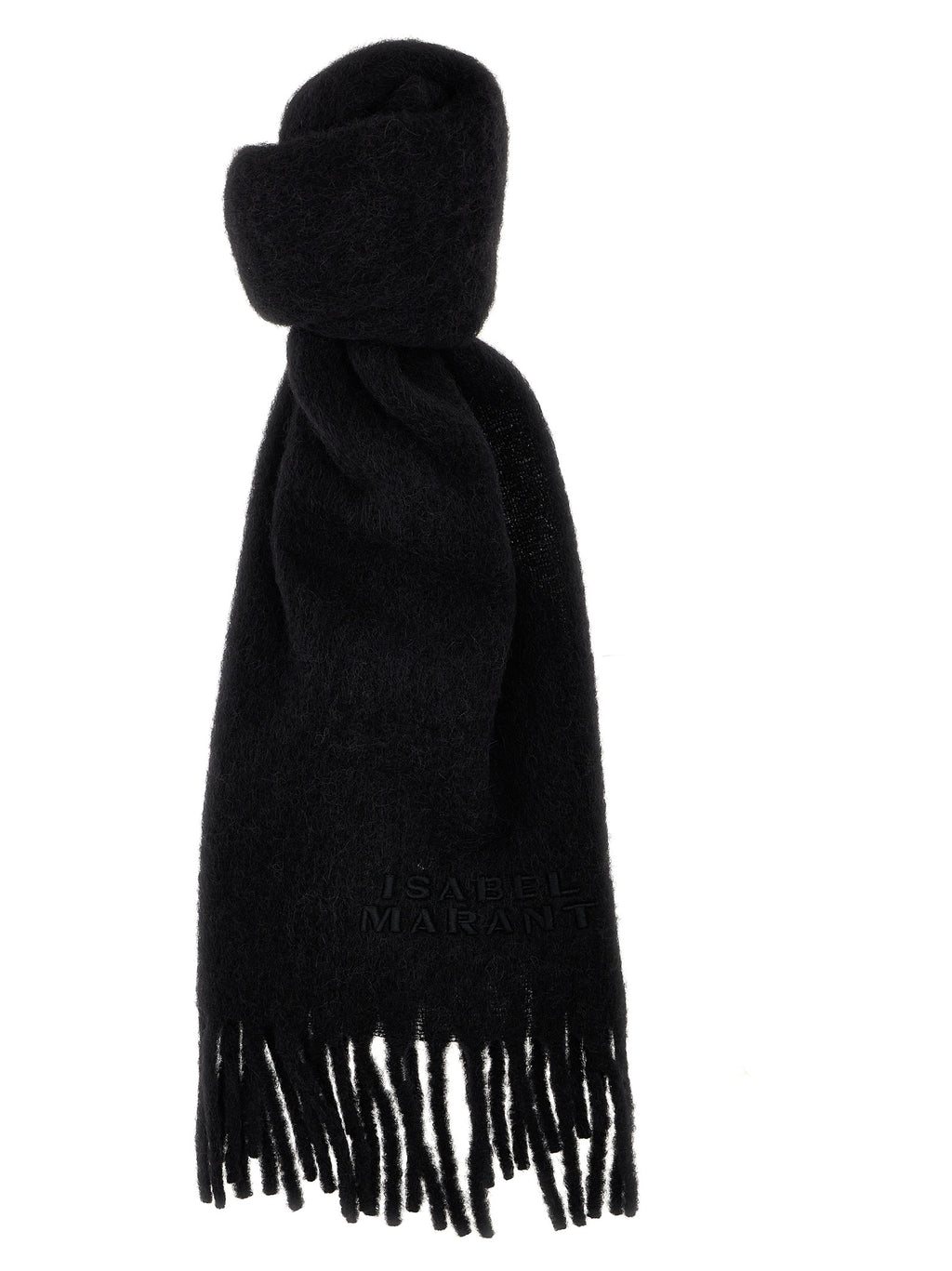 Isabel Marant Black Alpaca Leather Scarf