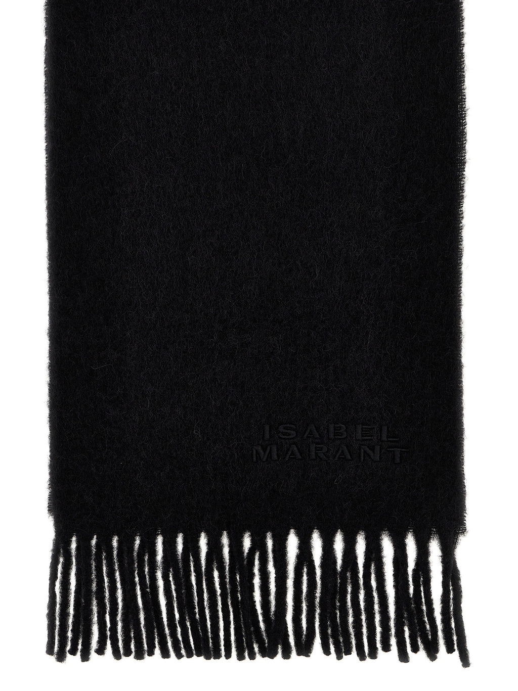 Isabel Marant Black Alpaca Leather Scarf