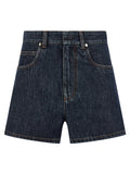 Fendi Blue Cotton Bermuda Shorts