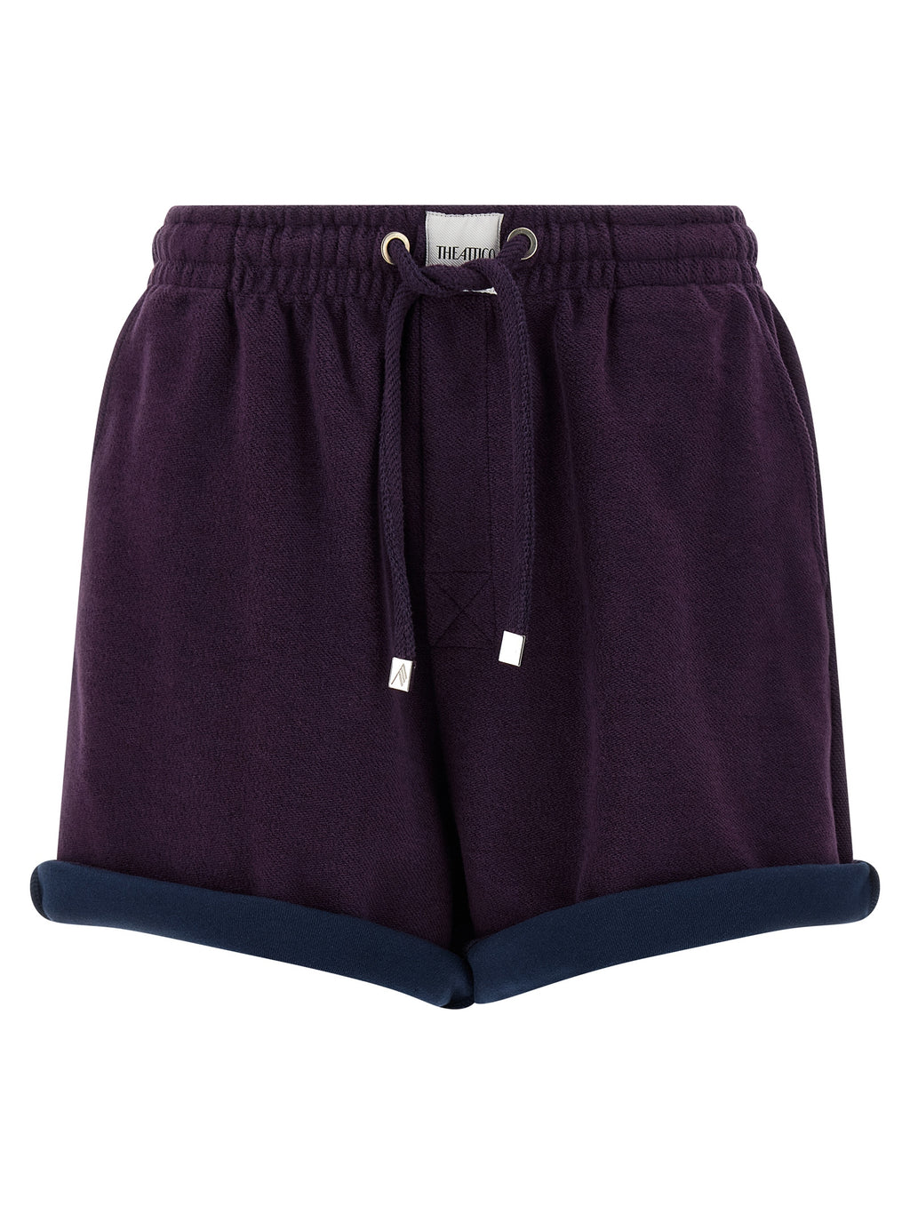 The Attico Purple Cotton Bermuda Shorts