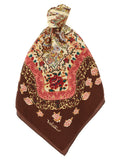Valentino Garavani Brown Silk Foulard