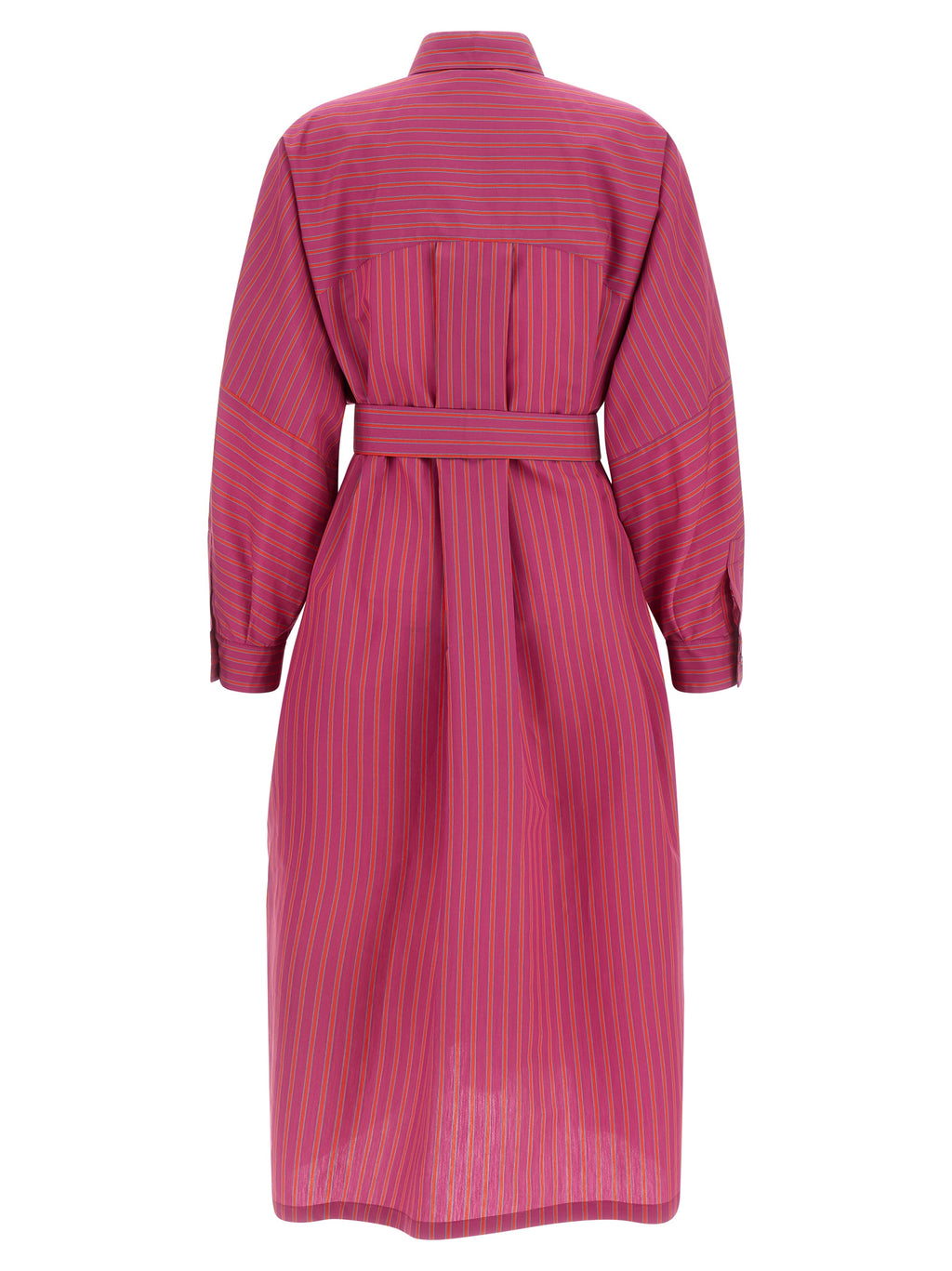 Max Mara Purple Cotton Long Dress