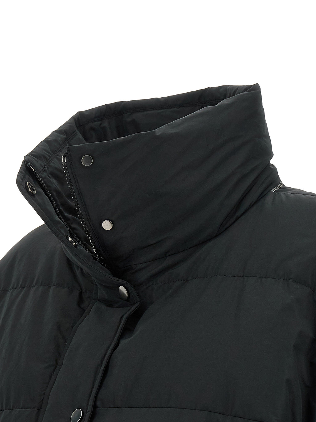 Brunello Cucinelli Black Cotton Full-Length Jacket