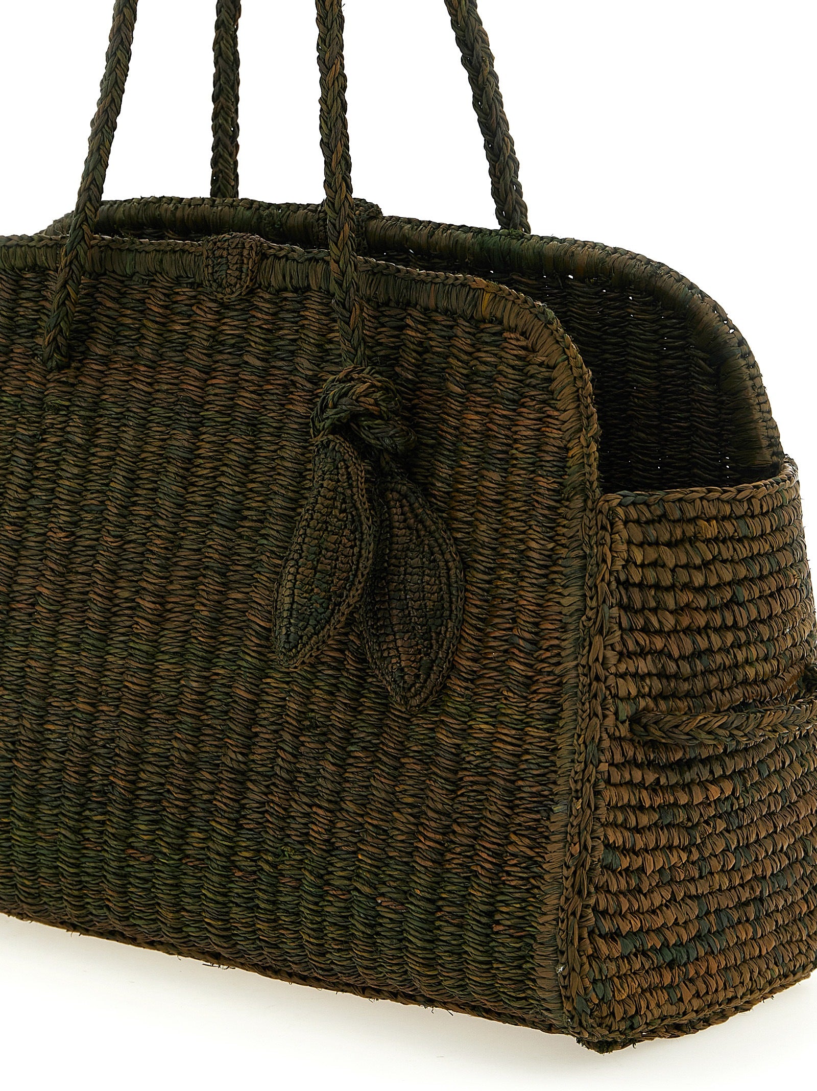 Jacquemus Bicolor Raffia Tote Bag
