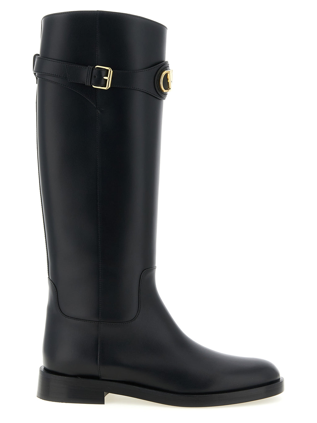 Valentino Garavani Black Calfskin Over The Knee