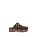 Chloé Brown Calf Leather Bos Taurus Clogs