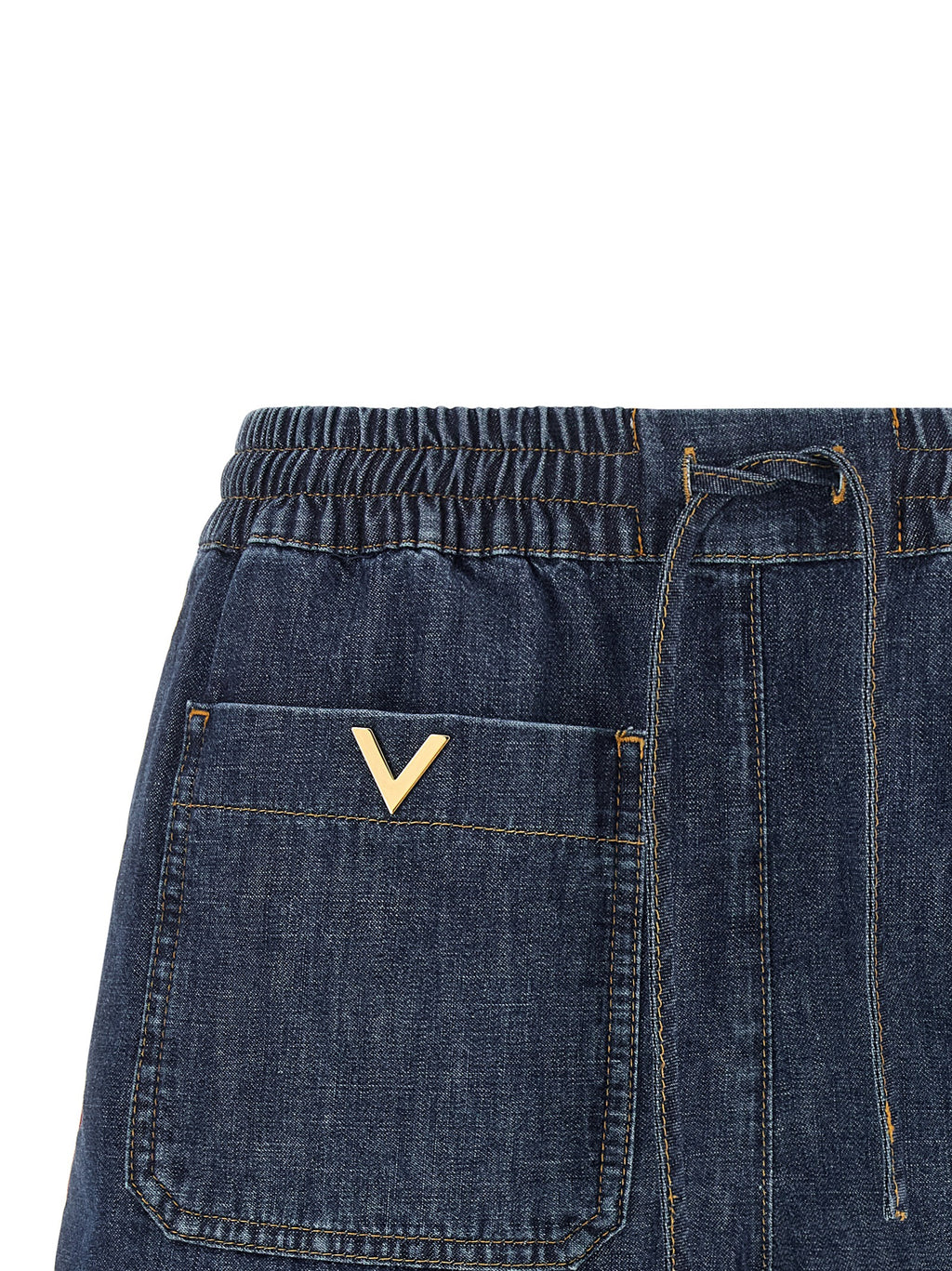 Valentino Garavani Blue Cotton Bermuda Shorts