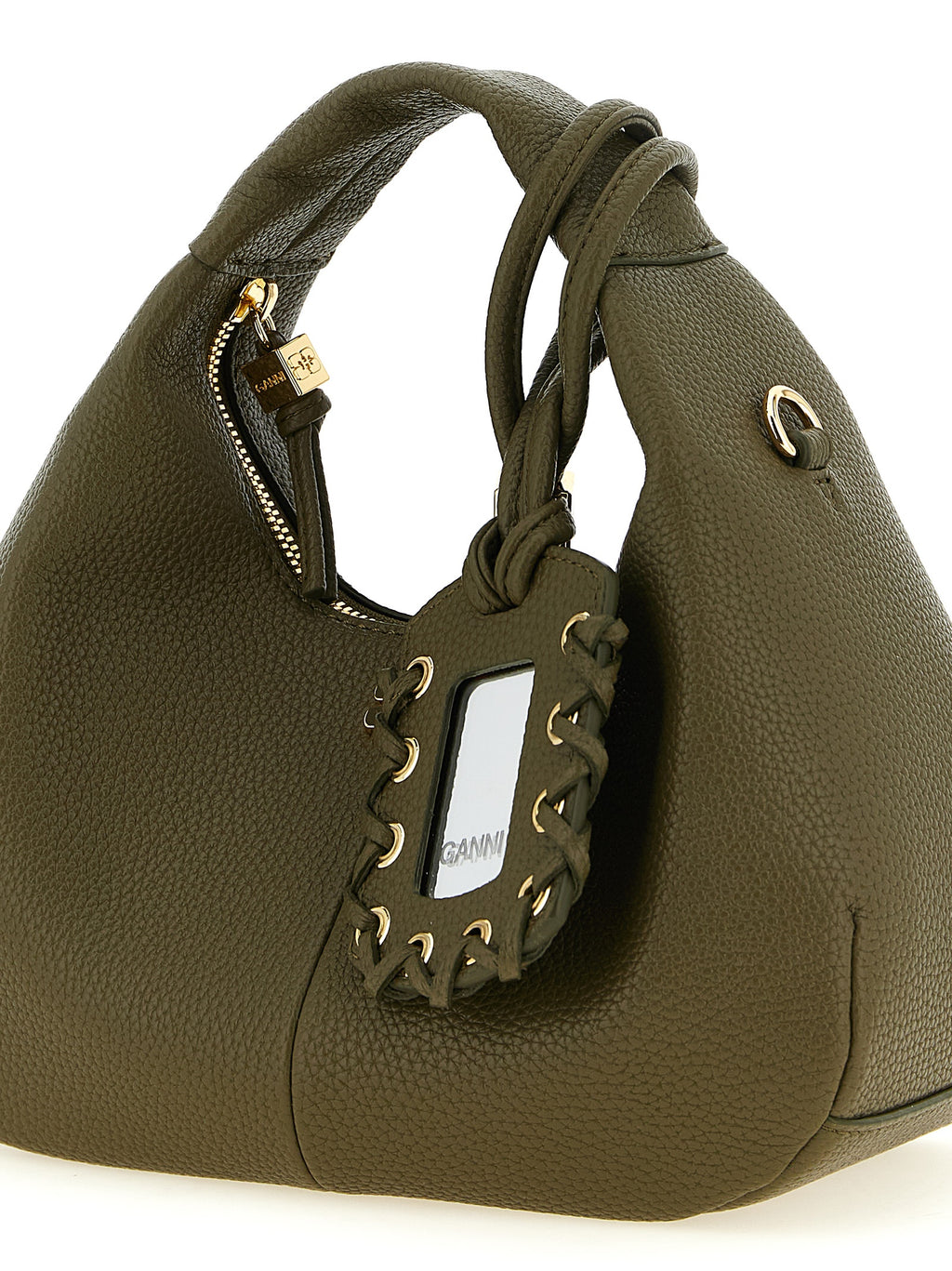 Ganni Bicolor Polyester Handbag
