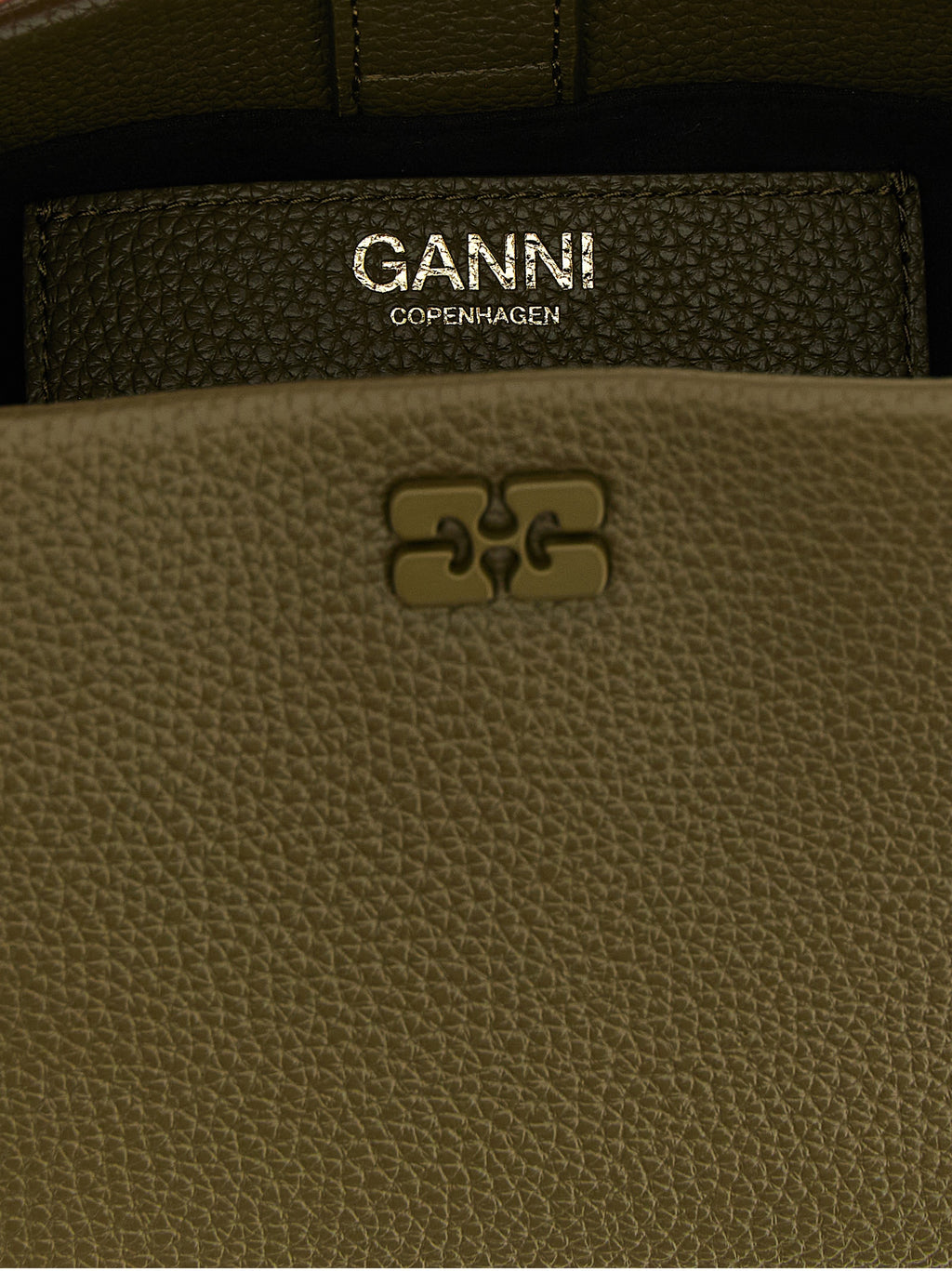 Ganni Bicolor Polyester Handbag