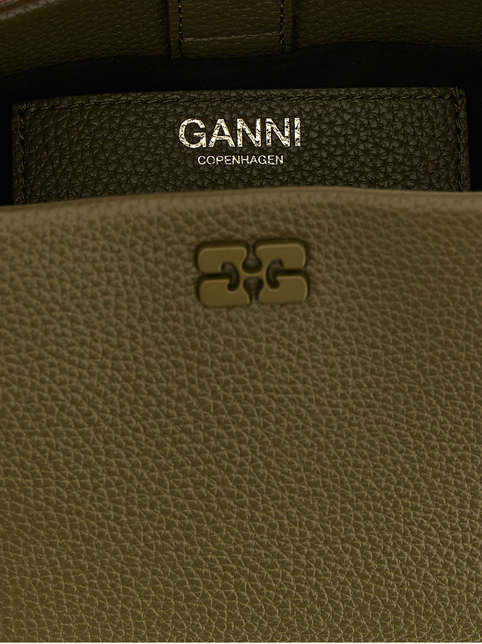 Ganni Bicolor Polyester Handbag