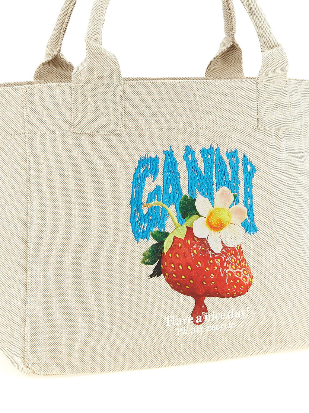 Ganni Strawberry Medium Shopping Bag