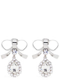 Alessandra Rich Silver Glass Earrings
