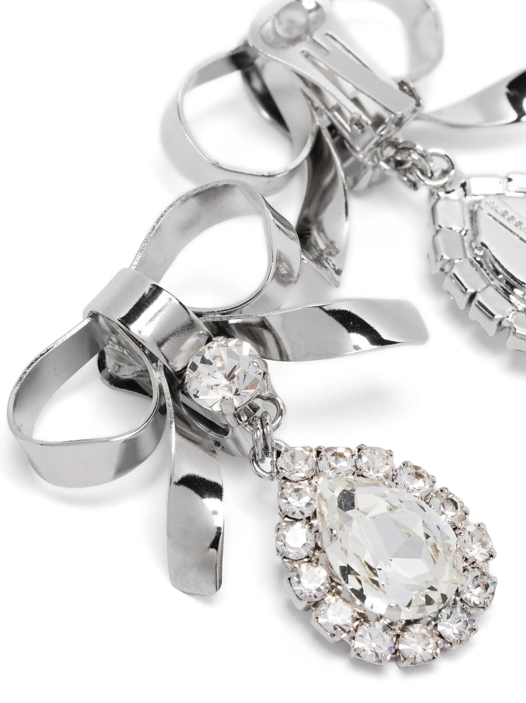 Alessandra Rich Silver Glass Earrings