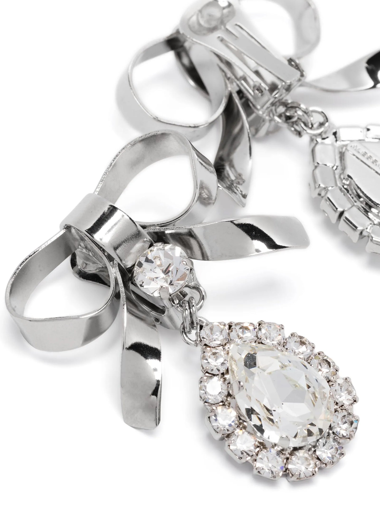 Alessandra Rich Silver Glass Earrings