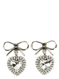 Alessandra Rich Silver Glass Earrings