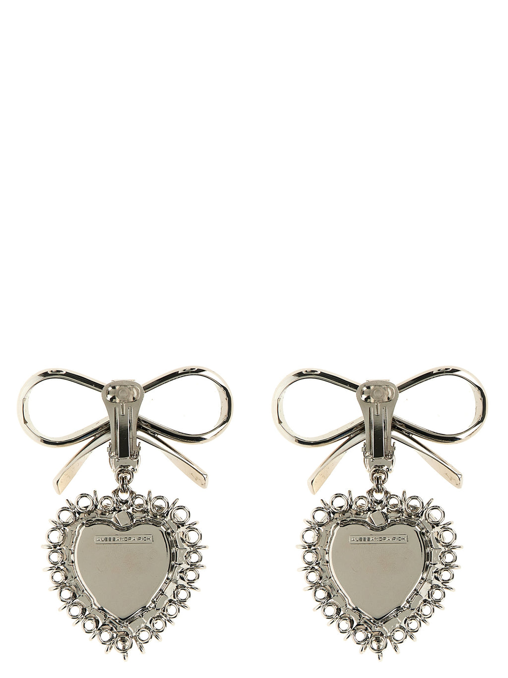 Alessandra Rich Silver Glass Earrings