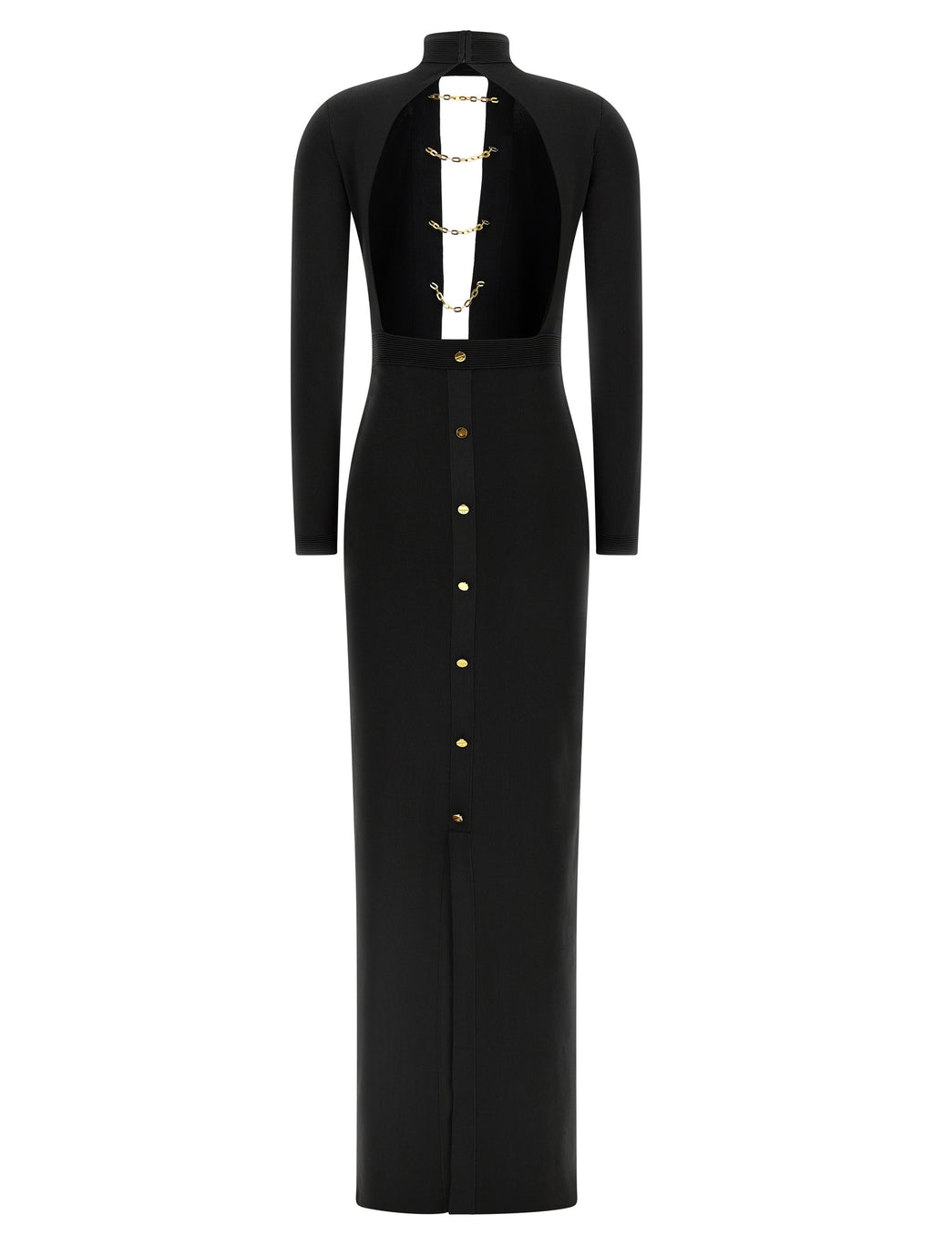 Elisabetta Franchi Black Viscose Long Dress