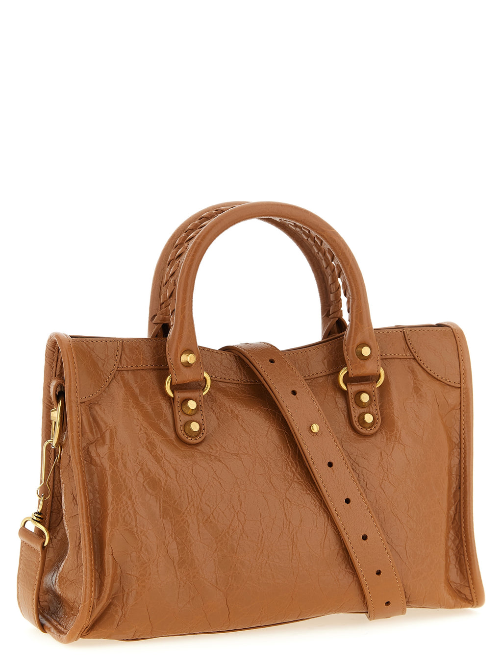 Balenciaga Brown Lamb Leather Handbag