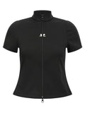 Courrèges Black Polyester Top