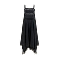 Ganni Black Silk Casual Dress