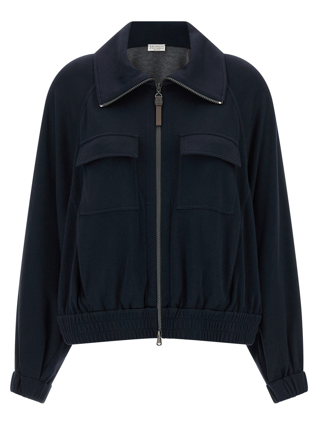 Brunello Cucinelli Blue Cotton Bomber