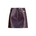Courrèges Bordeaux Cotton Mini Skirt