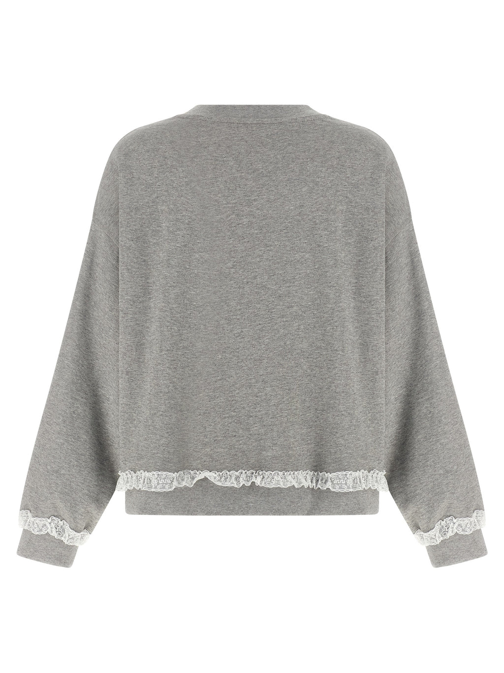 Ganni Gray Organic Cotton Sweatshirt