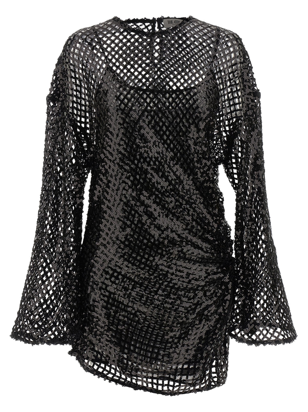 The Attico Black Polyester Short Dress