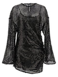 The Attico Black Polyester Short Dress