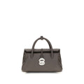 Zanellato Brown Calf Leather Bos Taurus Shoulder Bag