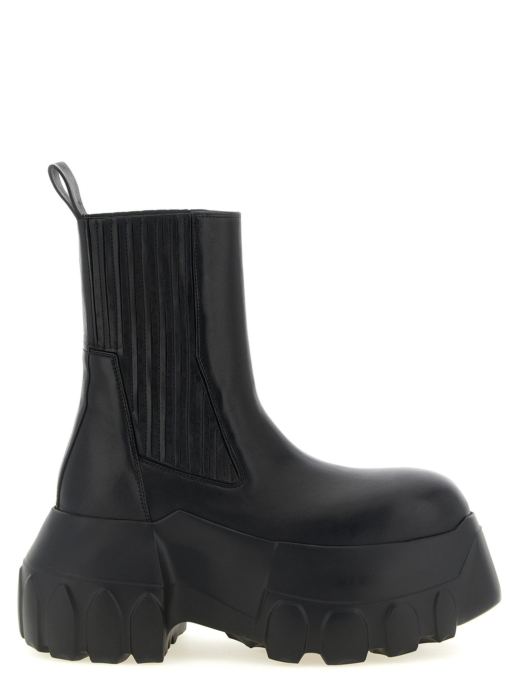 Rick Owens Black Ramie Ankle Boots