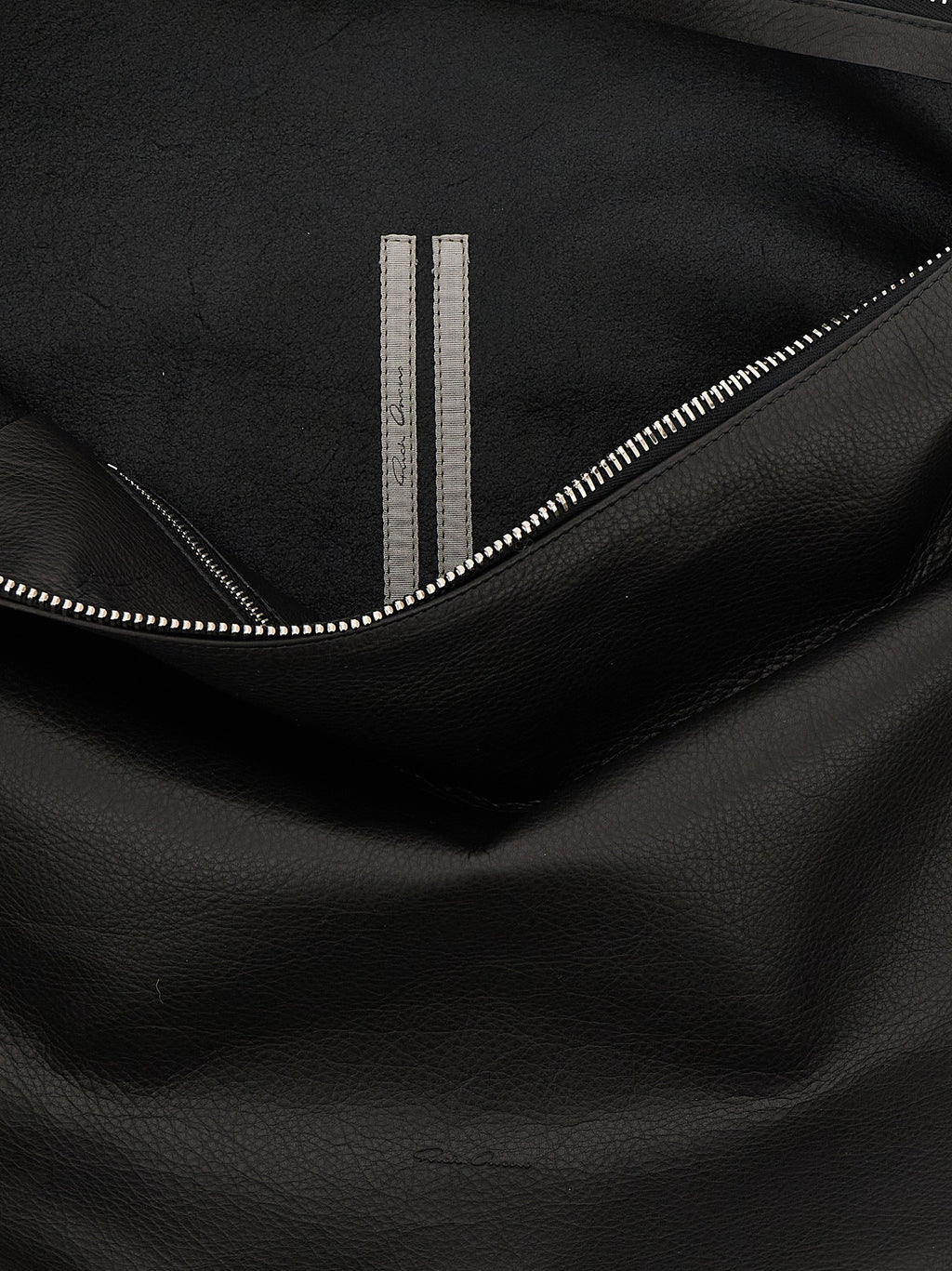 Rick Owens Black Calfskin Shoulder Bag