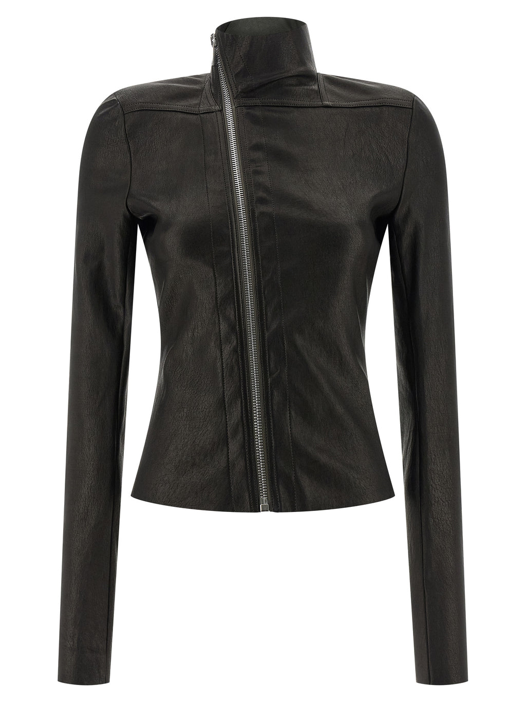 Rick Owens Black Lamb Leather Leather Jacket