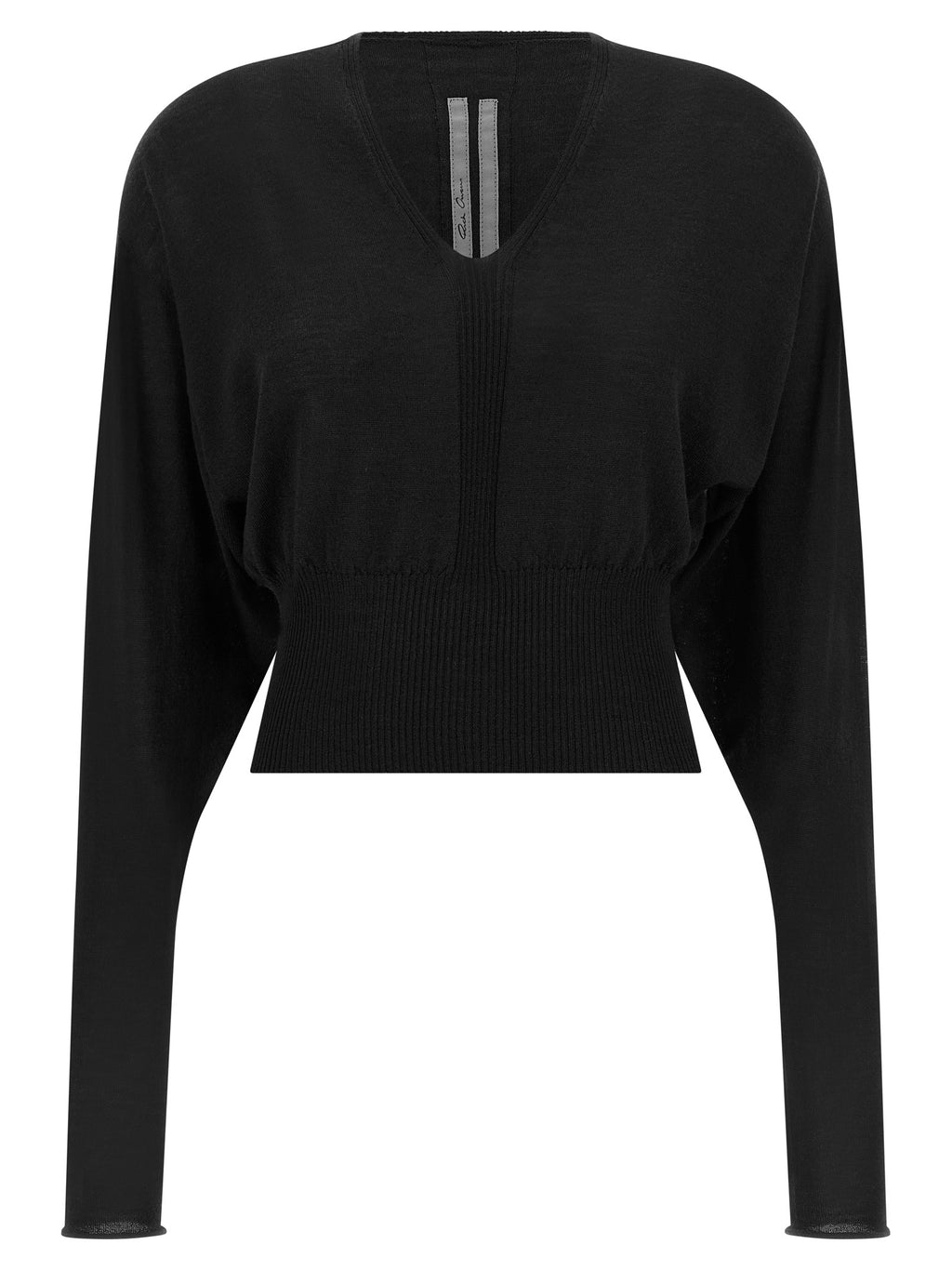 Rick Owens Black Cotton Sweatshirt
